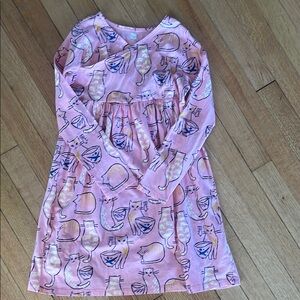 Tea Collection Pink Cat Print Casual Dress